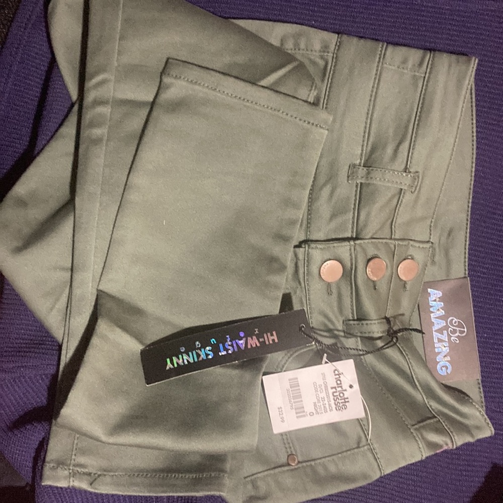 Refuge/high-waist skinny/size 0/grey-ish metallic-like shimmery shine -sublime